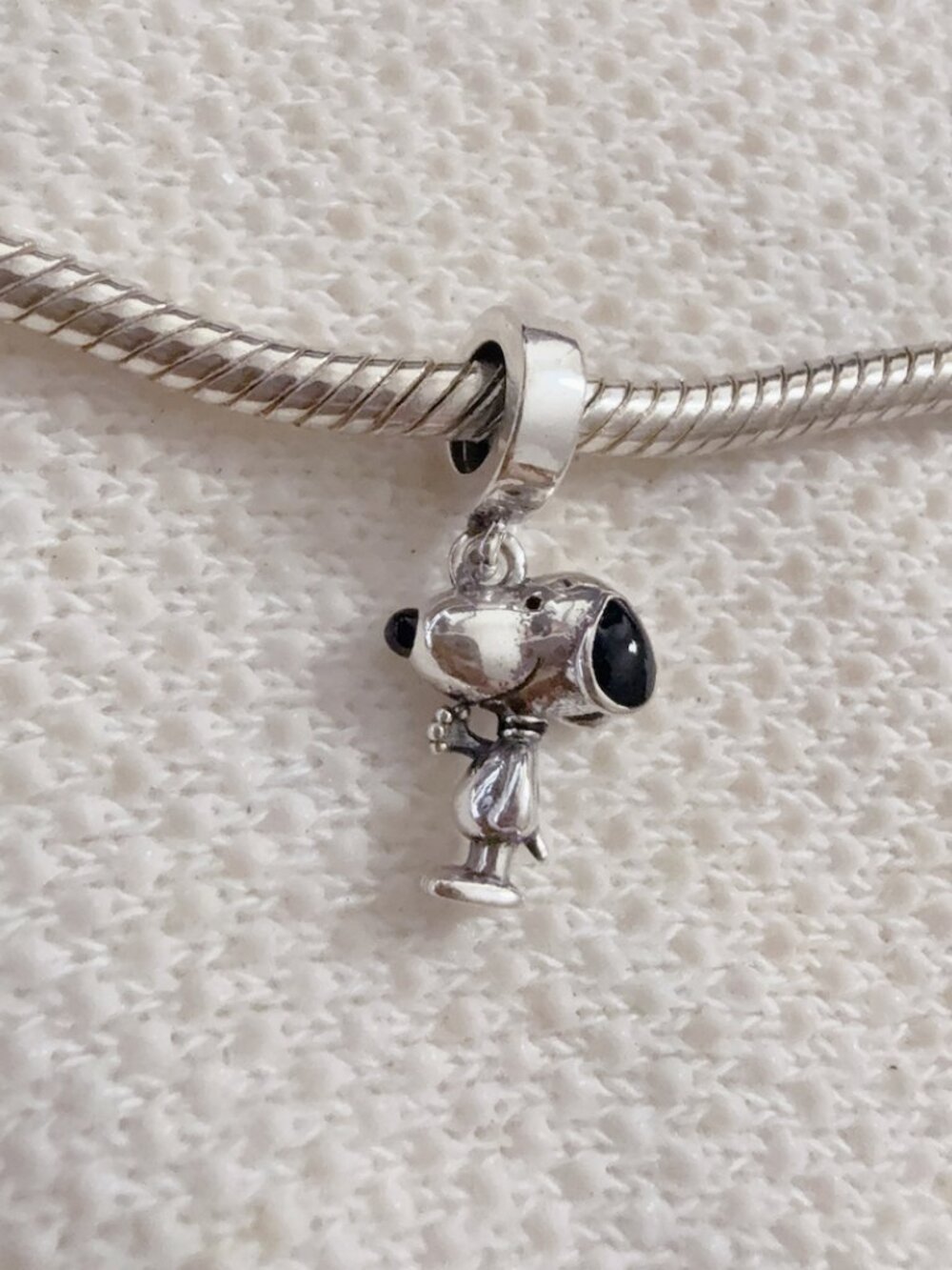 Peanut Snoopy Silver Charm For Pandora Bracelet Necklace - Picture 4 of 7